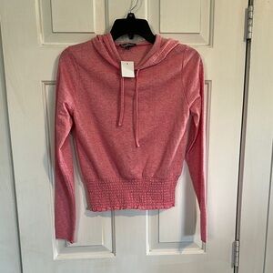NWT Freshman Pink cropped hoodie size small